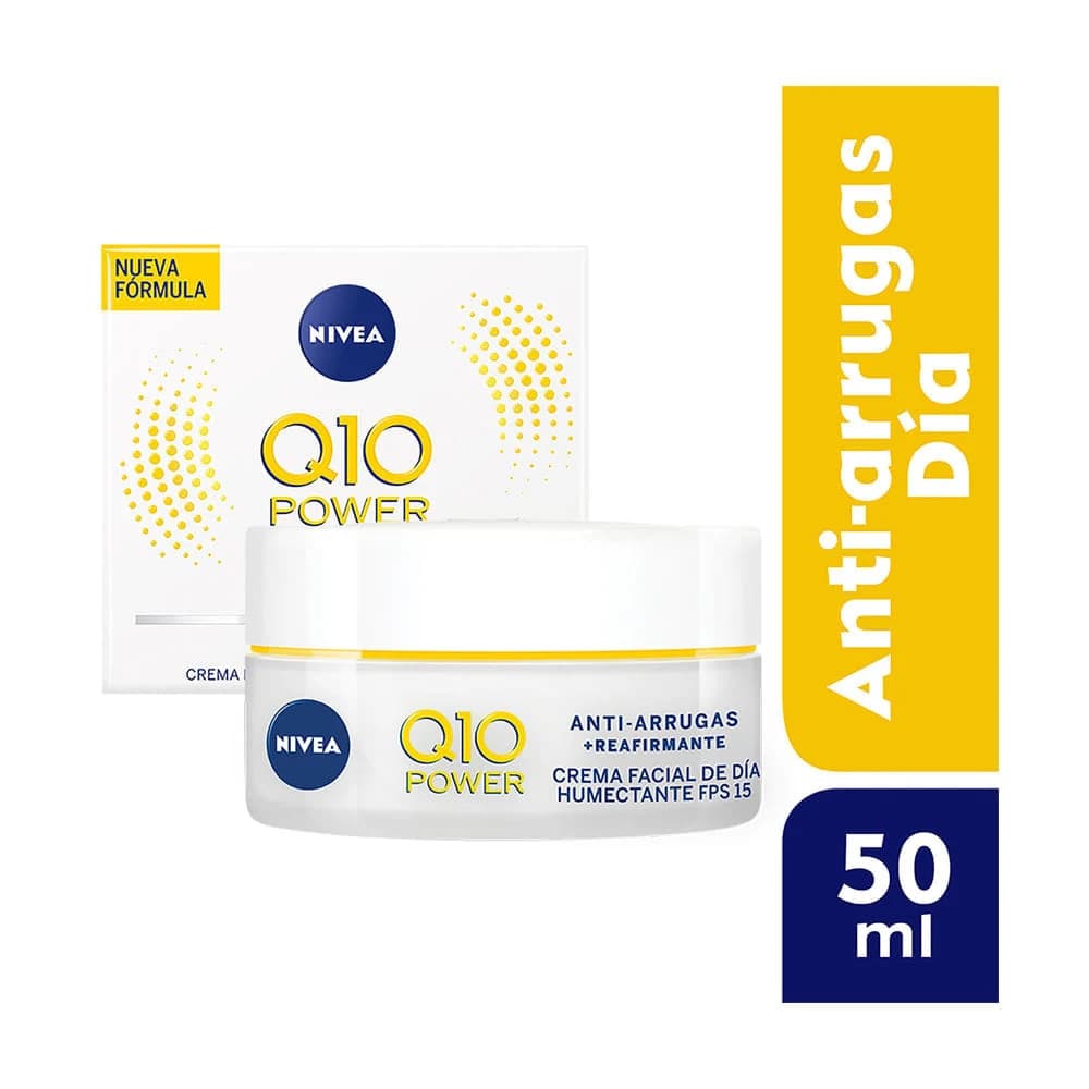 Crema Facial Día NIVEA Q10 Anti-arrugas Reafirmante FPS15 - Frasco 50ml