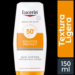 Eucerin Sensitive Protect Loción Textura Muy Ligera FPS50+ Protector Solar Corporal 150ml 2