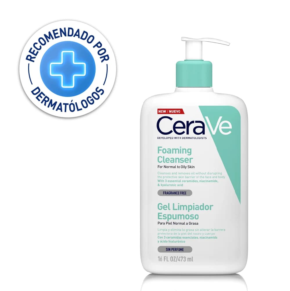 Gel Limpiador Foaming Cleanser Piel Grasa 473ml Cerave
