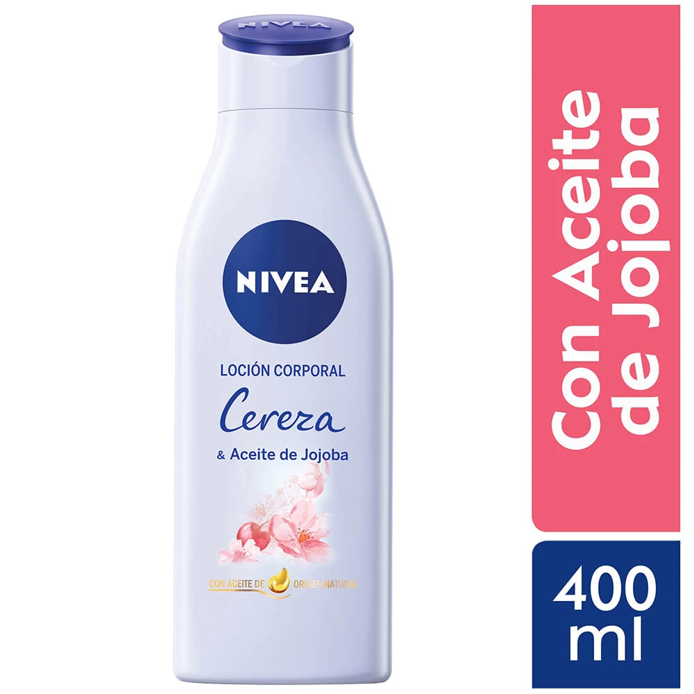 Loción Corporal NIVEA Senses Cereza & Aceite de Jojoba - Frasco 400ml