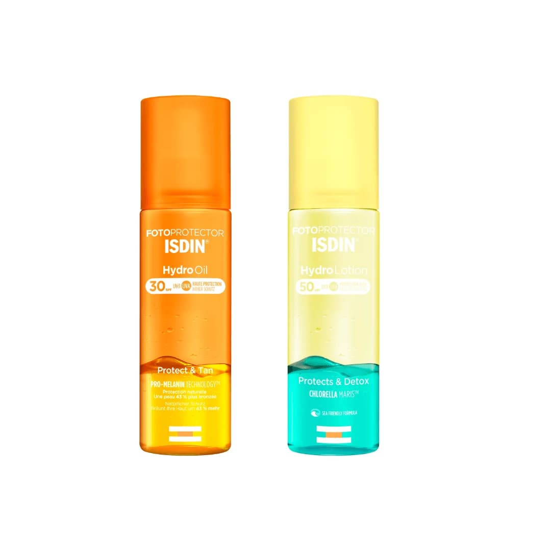Pack ISDIN: Fotoprotector ISDIN Hydro Oil Fps 30 X 200ml + Fotoprotector ISDIN Hydrolotion 50+ 200ml