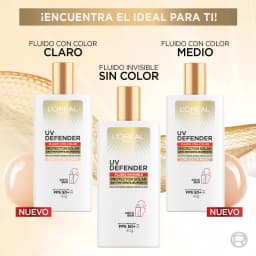 Pack L'Oreal Paris Serum Rostro Ácido Hialurónico + Protector Solar UV Defender Fluid 5