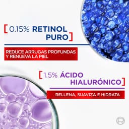 Pack Serum Revitalift Retinol + Serum Revitalift Hialurónico Día L'Oreal Paris + Clutch 3