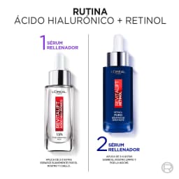 Pack Serum Revitalift Retinol + Serum Revitalift Hialurónico Día L'Oreal Paris + Clutch 5