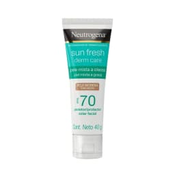 Protector Solar Facial Sun fresh Derm care Tono medio FPS 70 40g Neutrogena 2