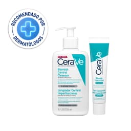 Set Limpiador Cerave Blemish Control Cleanser 236ml + Tratamiento Cerave Gel Control Imperfecciones 40ml 2